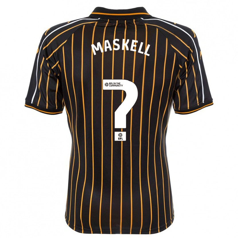 Danxen Hombre Camiseta Alfie Maskell #0 Blanco Negro 2ª Equipación 2025/26 La Camisa