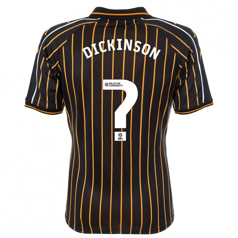 Danxen Hombre Camiseta George Dickinson #0 Blanco Negro 2ª Equipación 2025/26 La Camisa