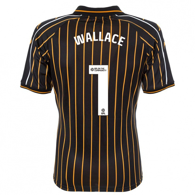 Danxen Hombre Camiseta Abbi Wallace #1 Blanco Negro 2ª Equipación 2025/26 La Camisa