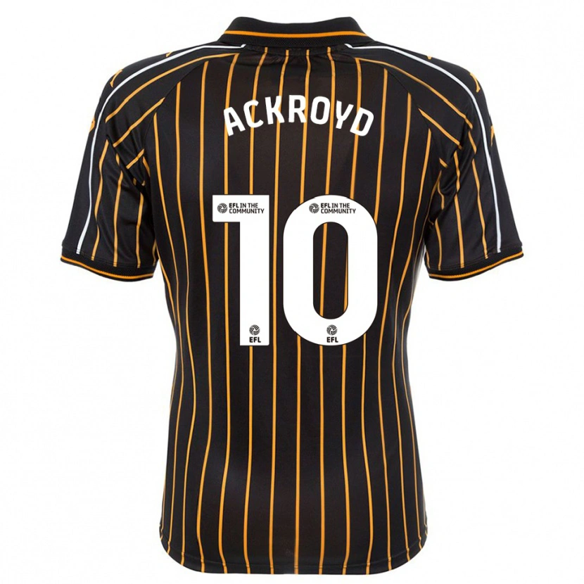 Danxen Hombre Camiseta Rachael Ackroyd #10 Blanco Negro 2ª Equipación 2025/26 La Camisa