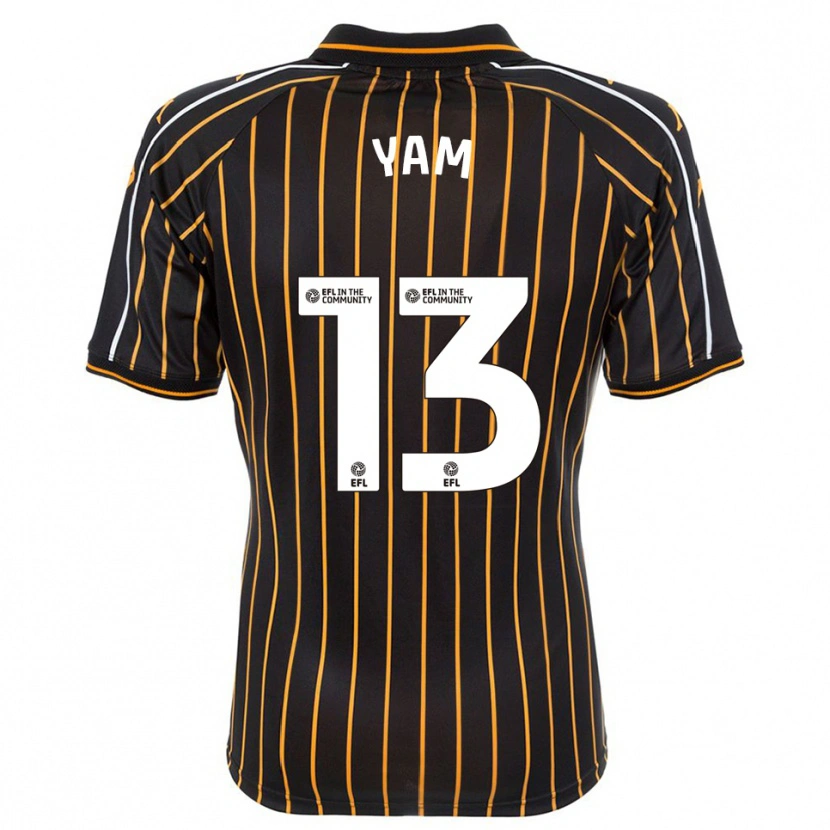Danxen Hombre Camiseta Callum Yam #13 Blanco Negro 2ª Equipación 2025/26 La Camisa