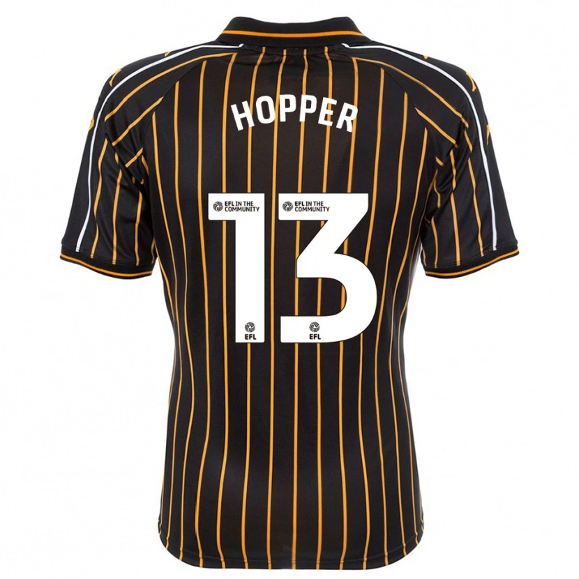 Danxen Hombre Camiseta Jake Hopper #13 Blanco Negro 2ª Equipación 2025/26 La Camisa