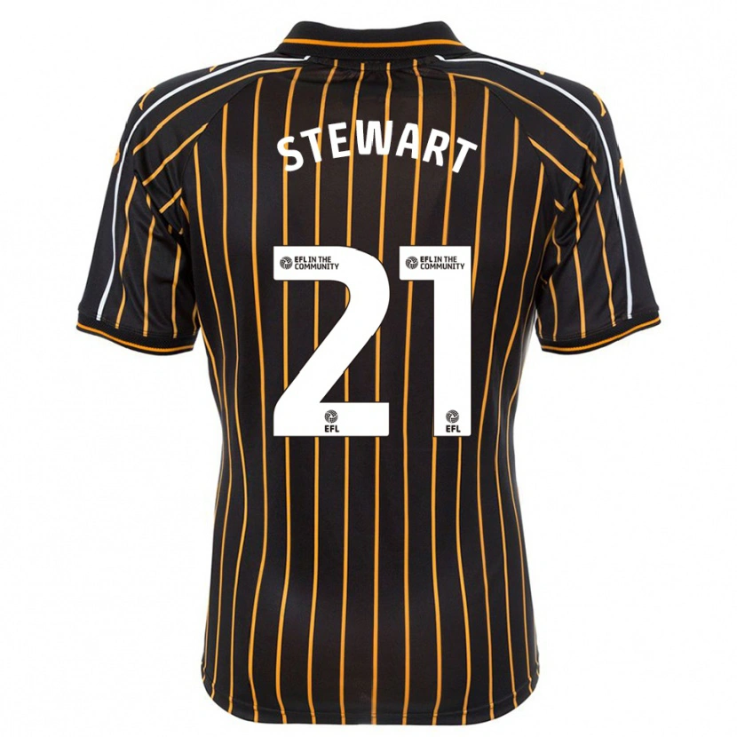 Danxen Hombre Camiseta Alice Stewart #21 Blanco Negro 2ª Equipación 2025/26 La Camisa