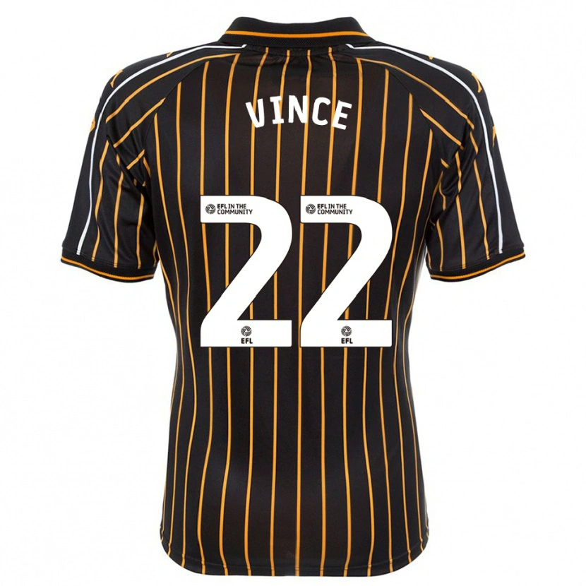 Danxen Hombre Camiseta Anna Vince #22 Blanco Negro 2ª Equipación 2025/26 La Camisa