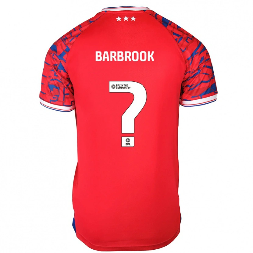 Danxen Hombre Camiseta Harry Barbrook #0 Rojo Azul 2ª Equipación 2025/26 La Camisa