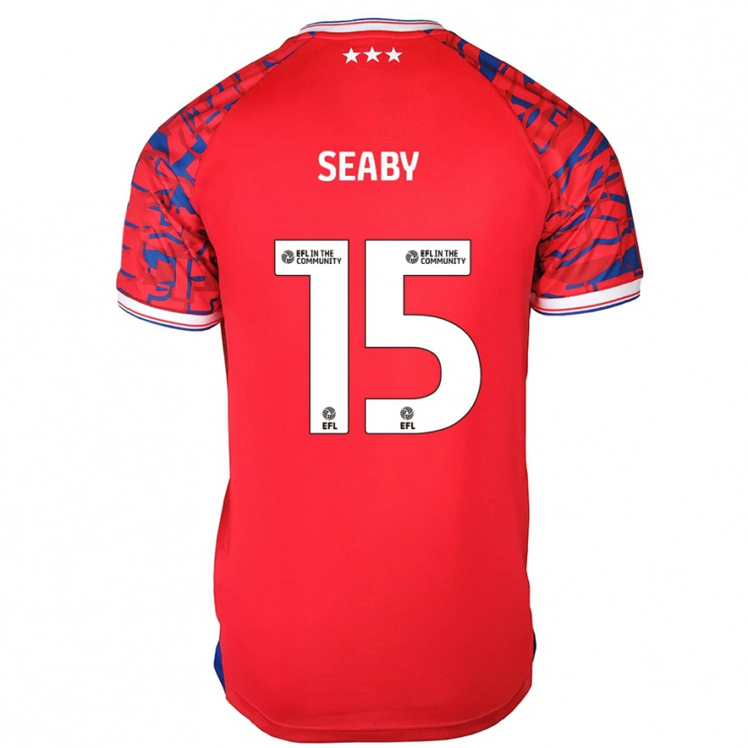 Danxen Hombre Camiseta Ruby Seaby #15 Rojo Azul 2ª Equipación 2025/26 La Camisa