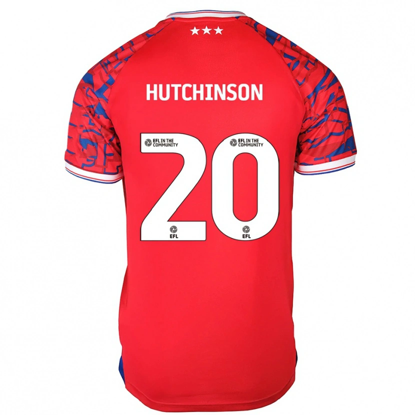 Danxen Hombre Camiseta Omari Hutchinson #20 Rojo Azul 2ª Equipación 2025/26 La Camisa