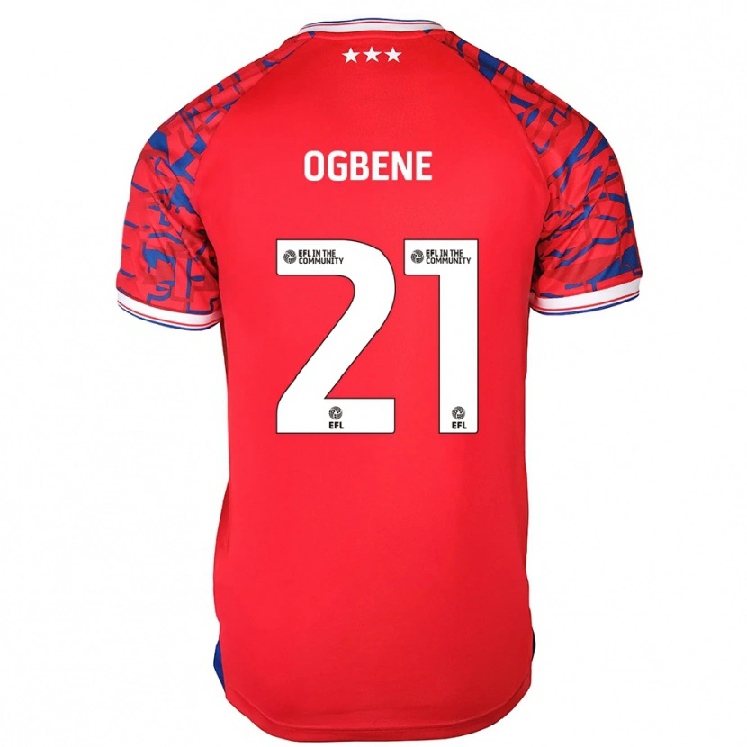 Danxen Hombre Camiseta Chiedozie Ogbene #21 Rojo Azul 2ª Equipación 2025/26 La Camisa