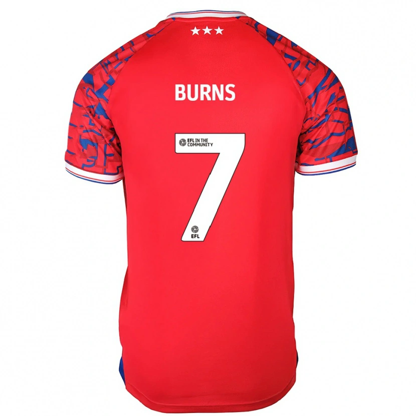 Danxen Hombre Camiseta Wes Burns #7 Rojo Azul 2ª Equipación 2025/26 La Camisa