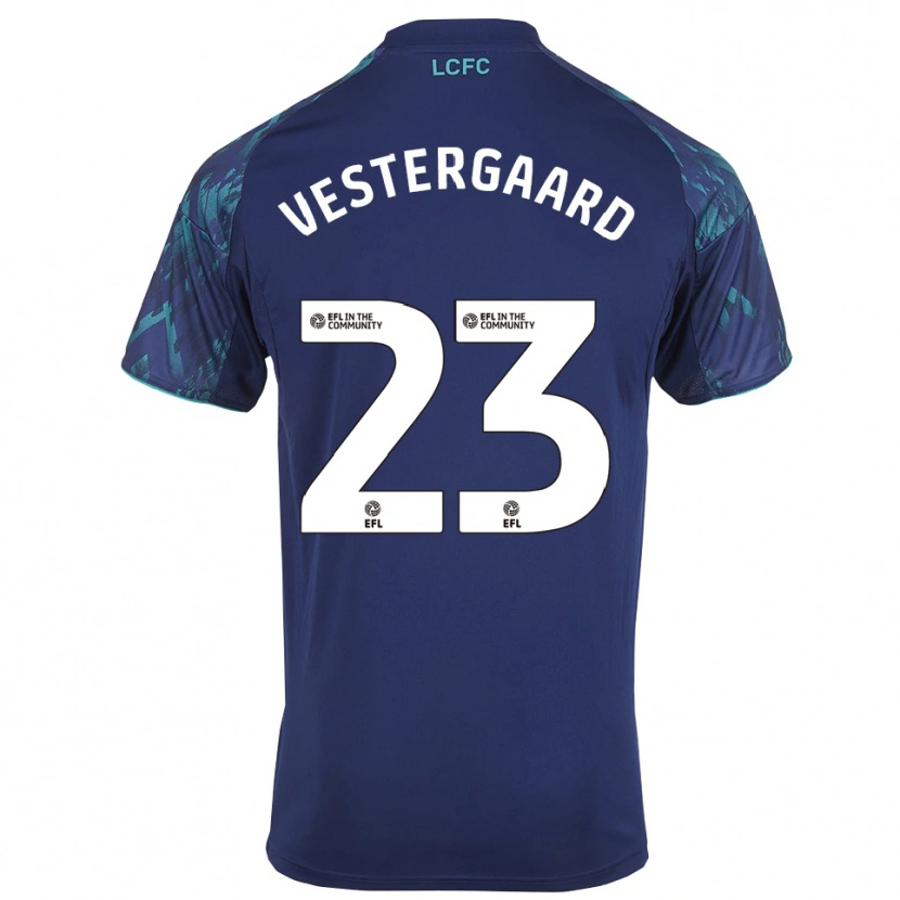 Danxen Hombre Camiseta Jannik Vestergaard #23 Azul Marino Verde Blanco 2ª Equipación 2025/26 La Camisa