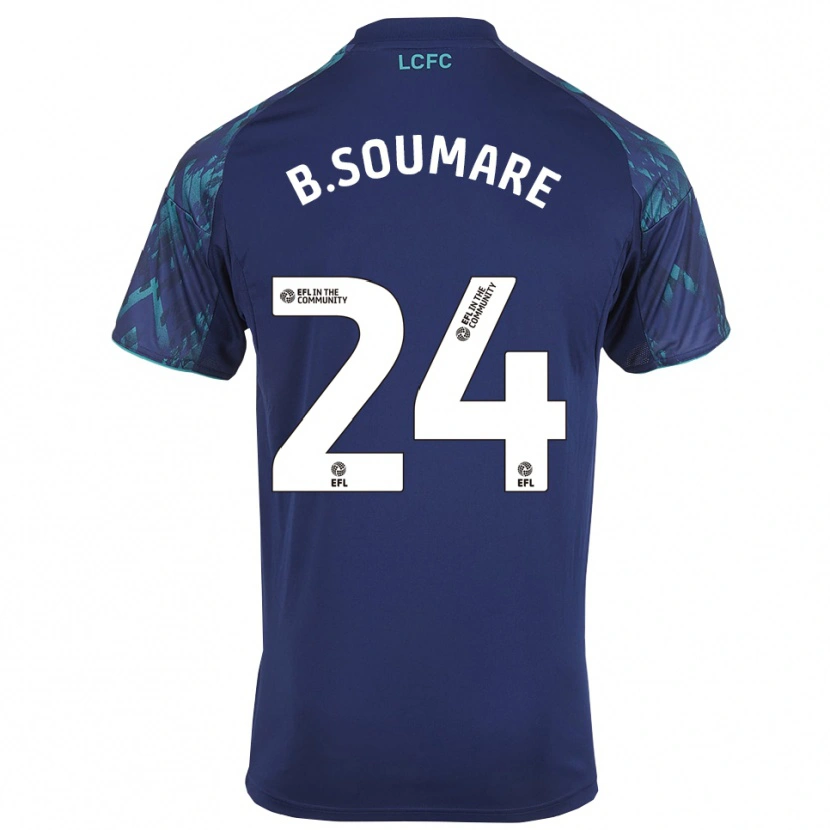 Danxen Hombre Camiseta Boubakary Soumaré #24 Azul Marino Verde Blanco 2ª Equipación 2025/26 La Camisa