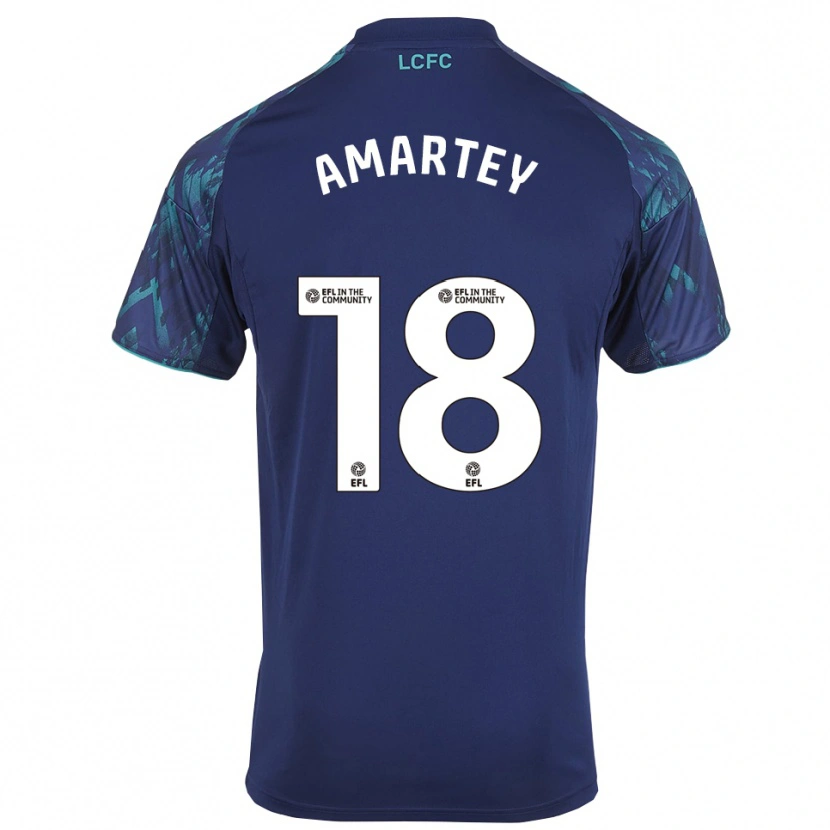 Danxen Hombre Camiseta Daniel Amartey #18 Azul Marino Verde Blanco 2ª Equipación 2025/26 La Camisa