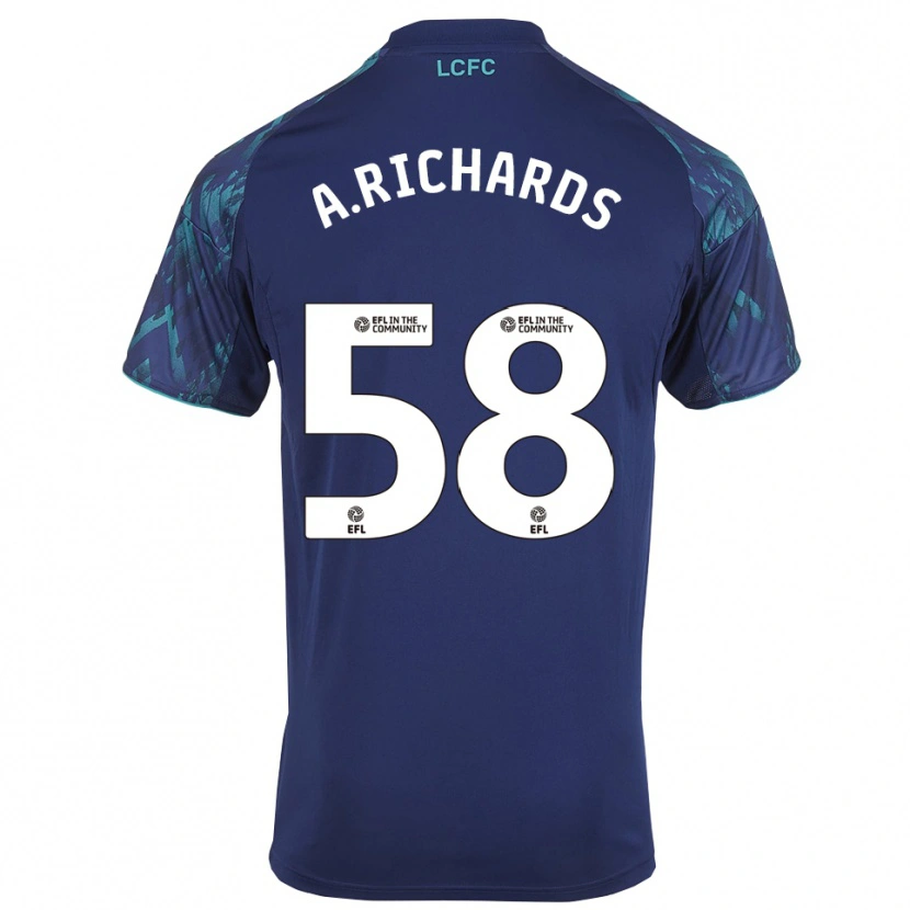 Danxen Hombre Camiseta Amani Richards #58 Azul Marino Verde Blanco 2ª Equipación 2025/26 La Camisa
