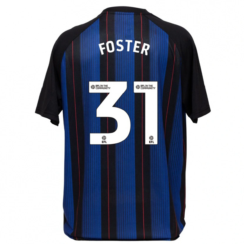 Danxen Hombre Camiseta Owen Foster #31 Azul Negro 2ª Equipación 2025/26 La Camisa