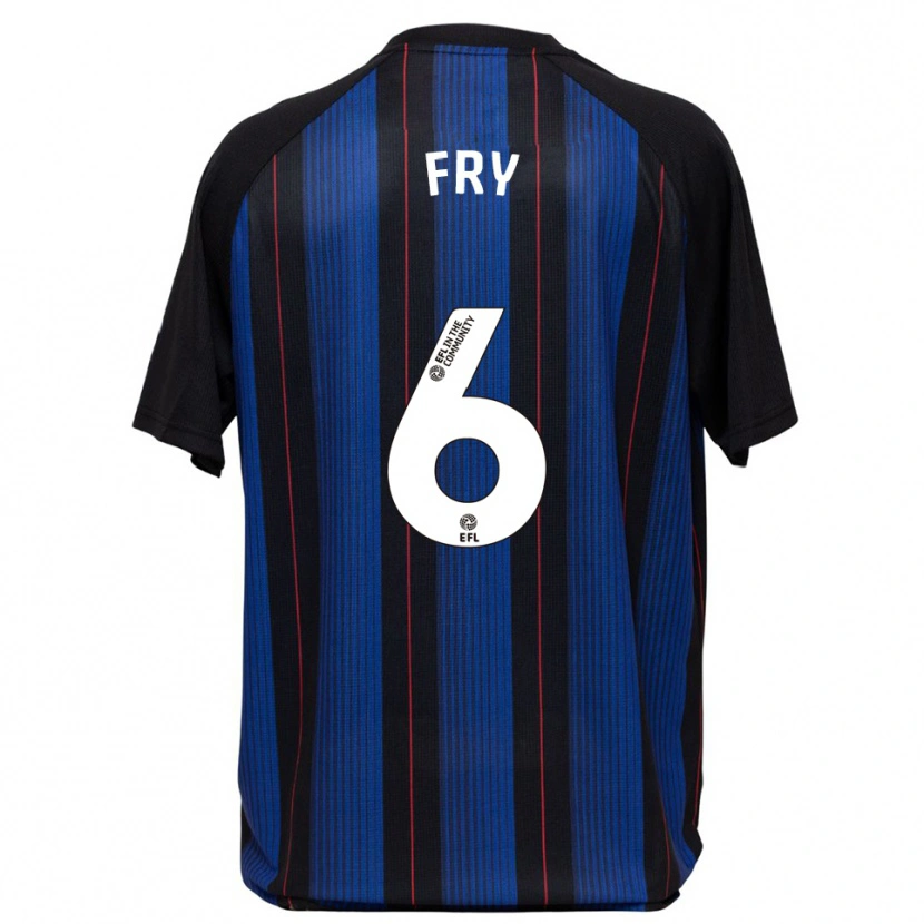 Danxen Hombre Camiseta Dael Fry #6 Azul Negro 2ª Equipación 2025/26 La Camisa