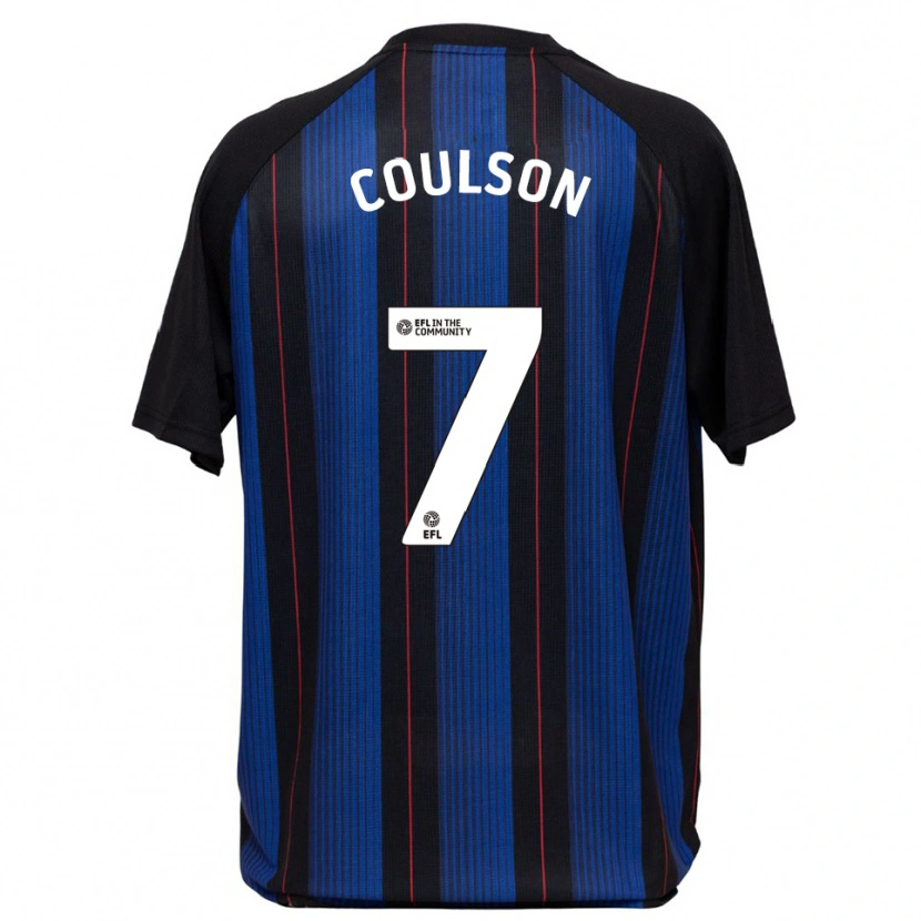 Danxen Hombre Camiseta Frankie Coulson #7 Azul Negro 2ª Equipación 2025/26 La Camisa