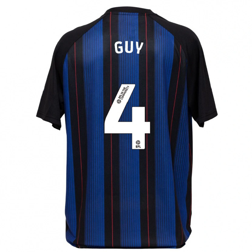 Danxen Hombre Camiseta Bethany Guy #4 Azul Negro 2ª Equipación 2025/26 La Camisa
