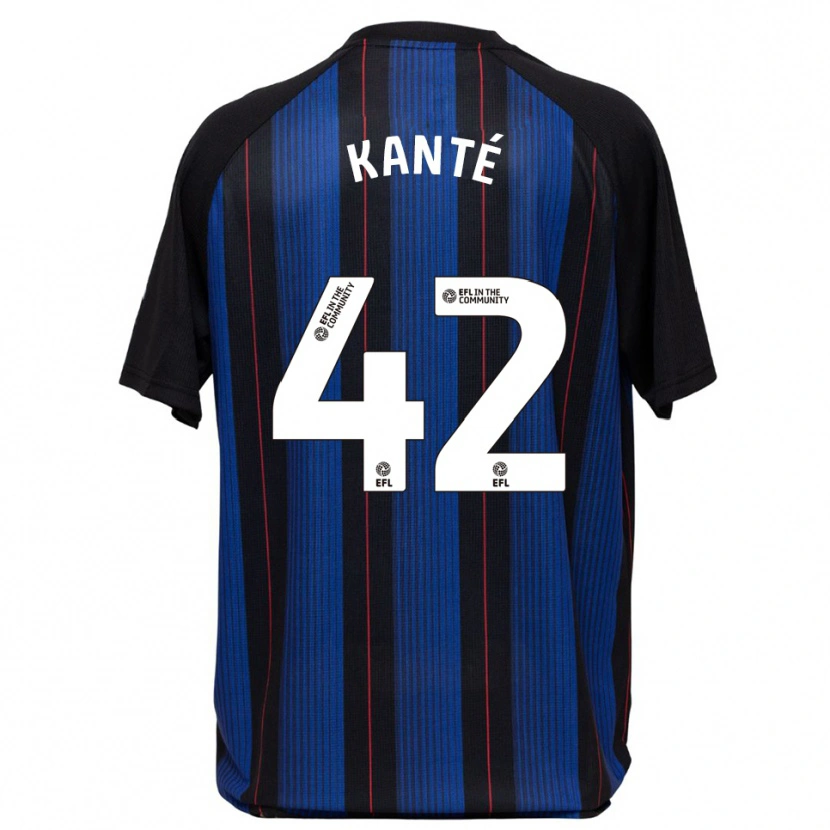 Danxen Hombre Camiseta Abdoulaye Kanté #42 Azul Negro 2ª Equipación 2025/26 La Camisa