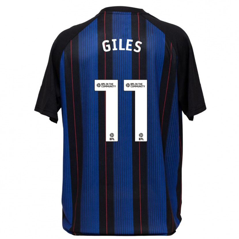 Danxen Hombre Camiseta Leanna Giles #11 Azul Negro 2ª Equipación 2025/26 La Camisa