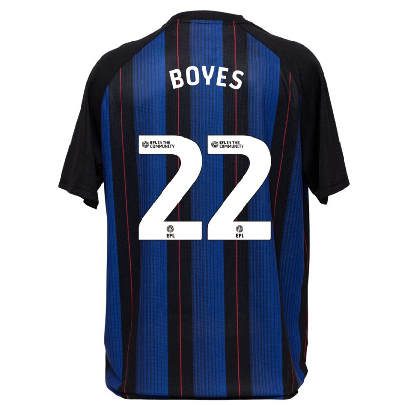 Danxen Hombre Camiseta Grace Boyes #22 Azul Negro 2ª Equipación 2025/26 La Camisa