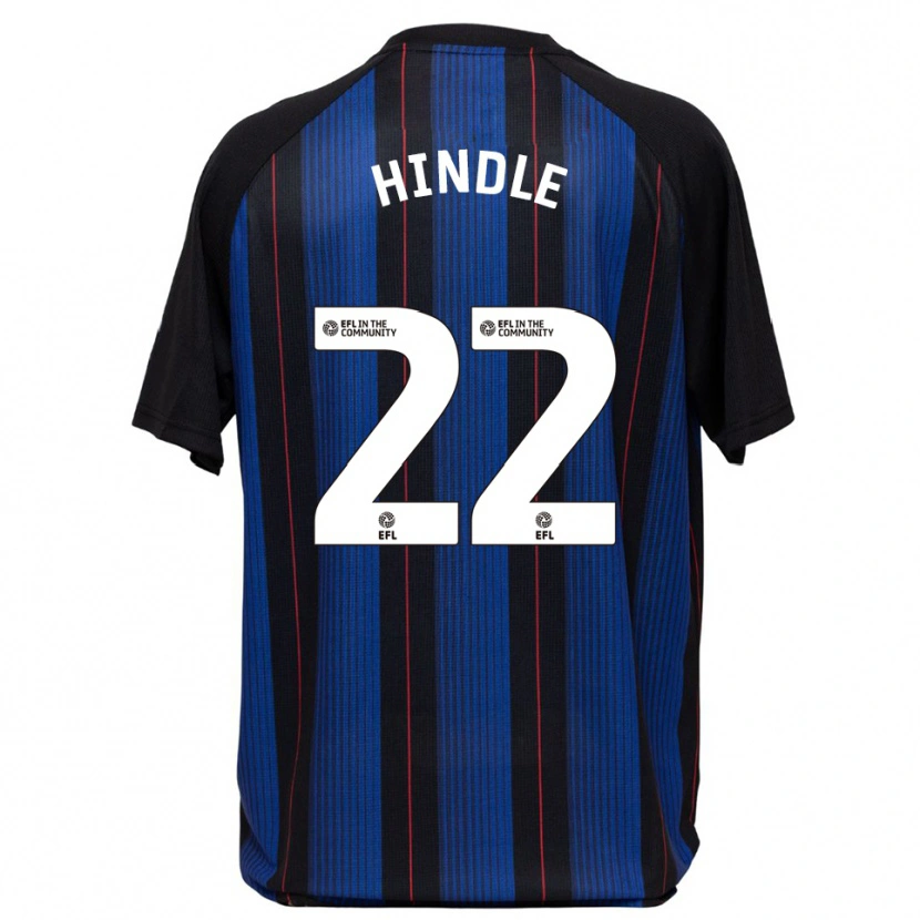 Danxen Hombre Camiseta Rachel Hindle #22 Azul Negro 2ª Equipación 2025/26 La Camisa