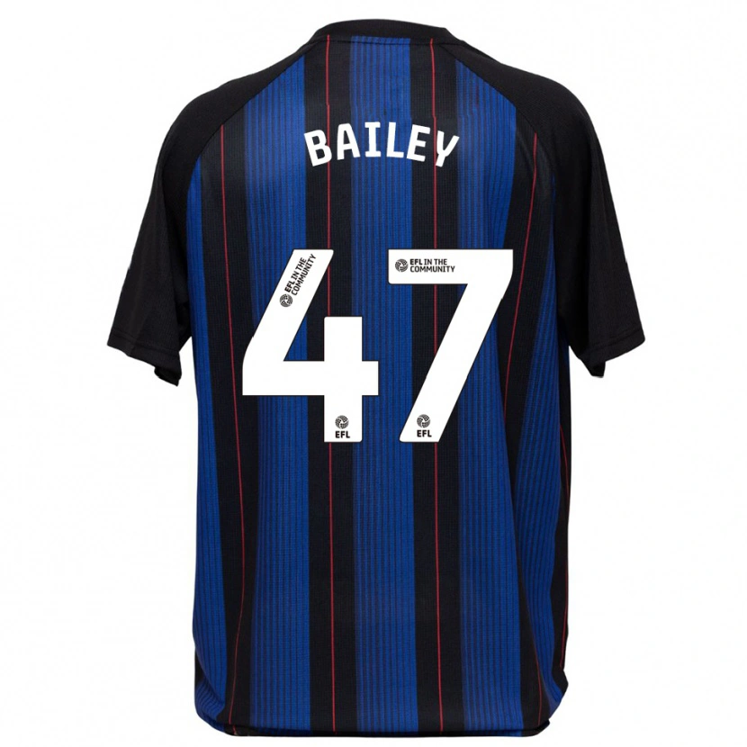 Danxen Hombre Camiseta Bailey Palmer #47 Azul Negro 2ª Equipación 2025/26 La Camisa