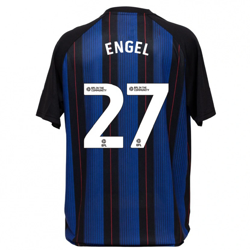 Danxen Hombre Camiseta Lukas Engel #27 Azul Negro 2ª Equipación 2025/26 La Camisa