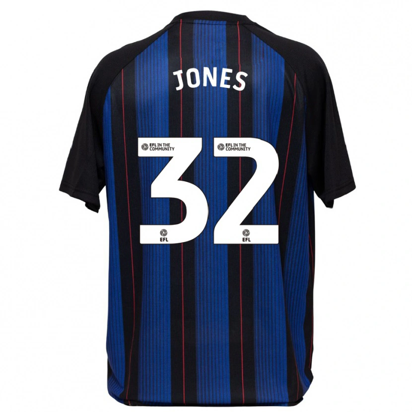 Danxen Hombre Camiseta Jamie Jones #32 Azul Negro 2ª Equipación 2025/26 La Camisa