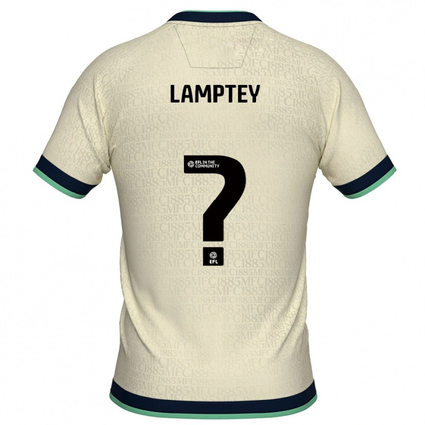 Danxen Hombre Camiseta Rafiq Lamptey #0 Champán Azul Marino 2ª Equipación 2025/26 La Camisa