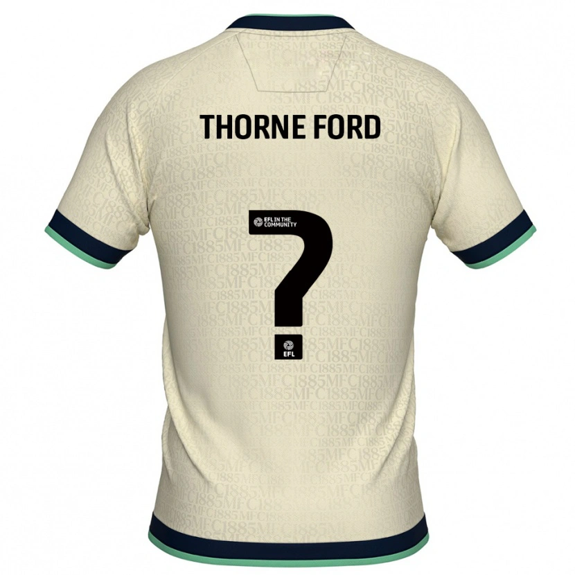 Danxen Hombre Camiseta Evie Thorne Ford #0 Champán Azul Marino 2ª Equipación 2025/26 La Camisa