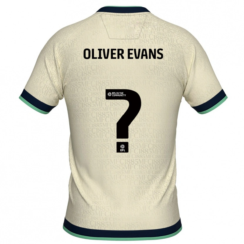Danxen Hombre Camiseta Oliver Evans #0 Champán Azul Marino 2ª Equipación 2025/26 La Camisa