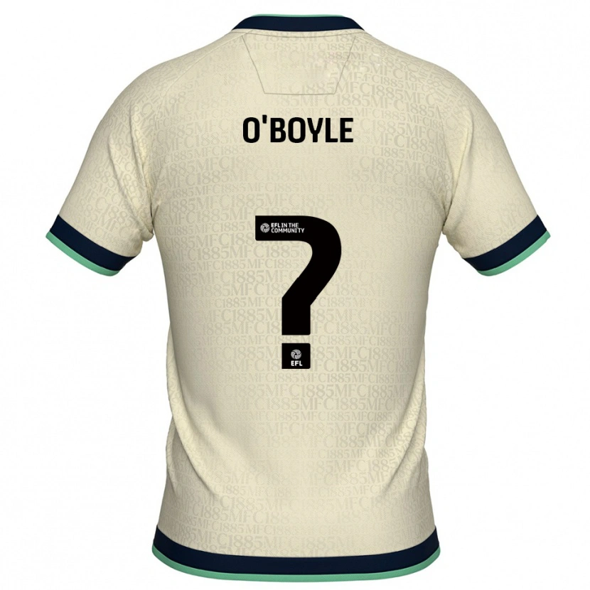 Danxen Hombre Camiseta Elidon O'boyle #0 Champán Azul Marino 2ª Equipación 2025/26 La Camisa