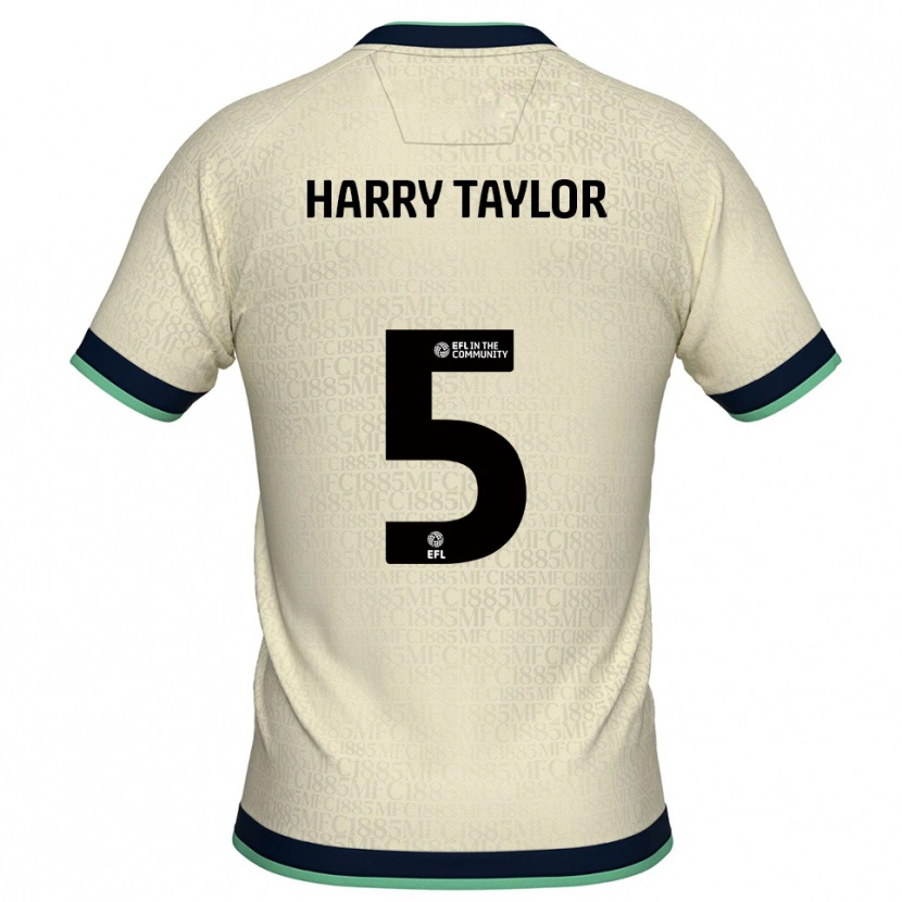 Danxen Hombre Camiseta Harry Taylor #5 Champán Azul Marino 2ª Equipación 2025/26 La Camisa