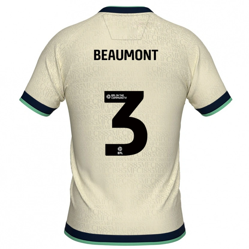 Danxen Hombre Camiseta George Beaumont #3 Champán Azul Marino 2ª Equipación 2025/26 La Camisa