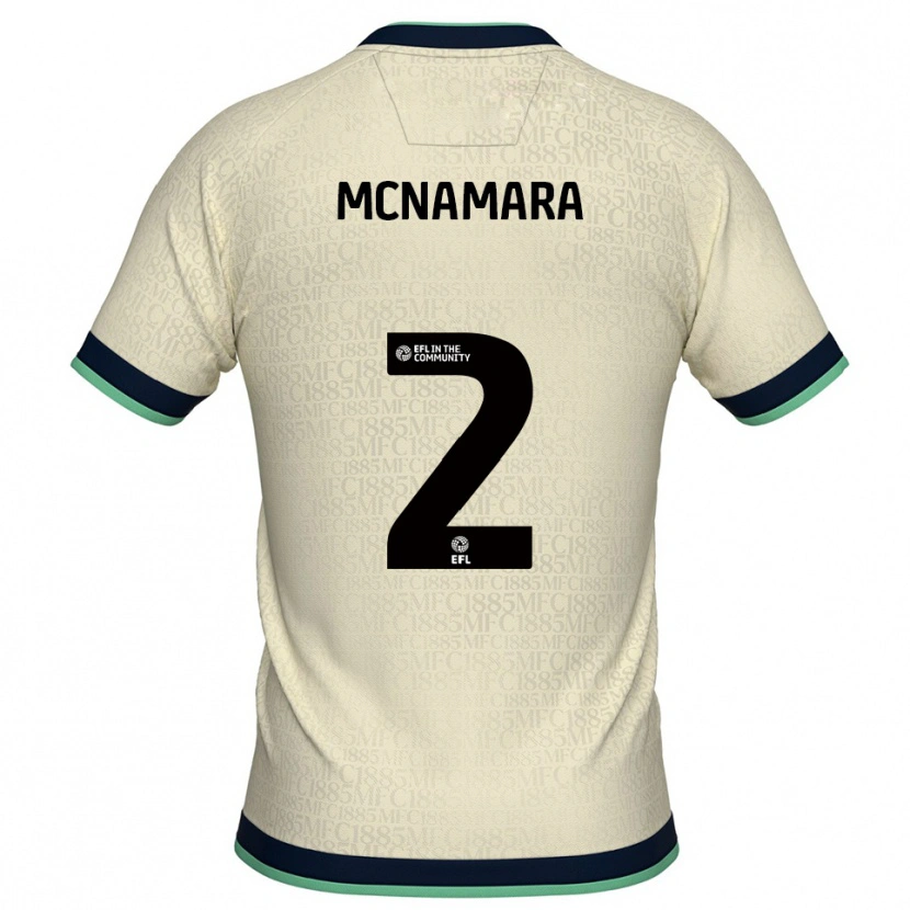 Danxen Hombre Camiseta Danny Mcnamara #2 Champán Azul Marino 2ª Equipación 2025/26 La Camisa