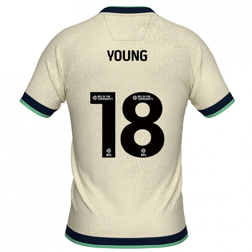 Danxen Hombre Camiseta Michelle Young #18 Champán Azul Marino 2ª Equipación 2025/26 La Camisa