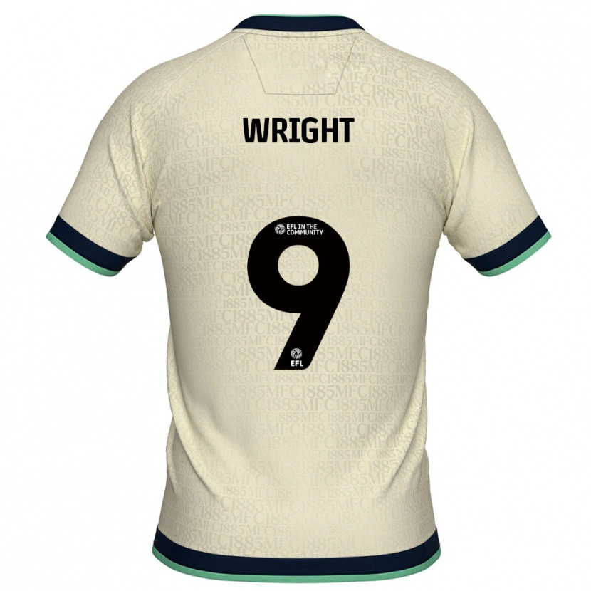 Danxen Hombre Camiseta William Wright #9 Champán Azul Marino 2ª Equipación 2025/26 La Camisa