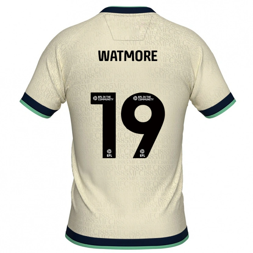 Danxen Hombre Camiseta Duncan Watmore #19 Champán Azul Marino 2ª Equipación 2025/26 La Camisa
