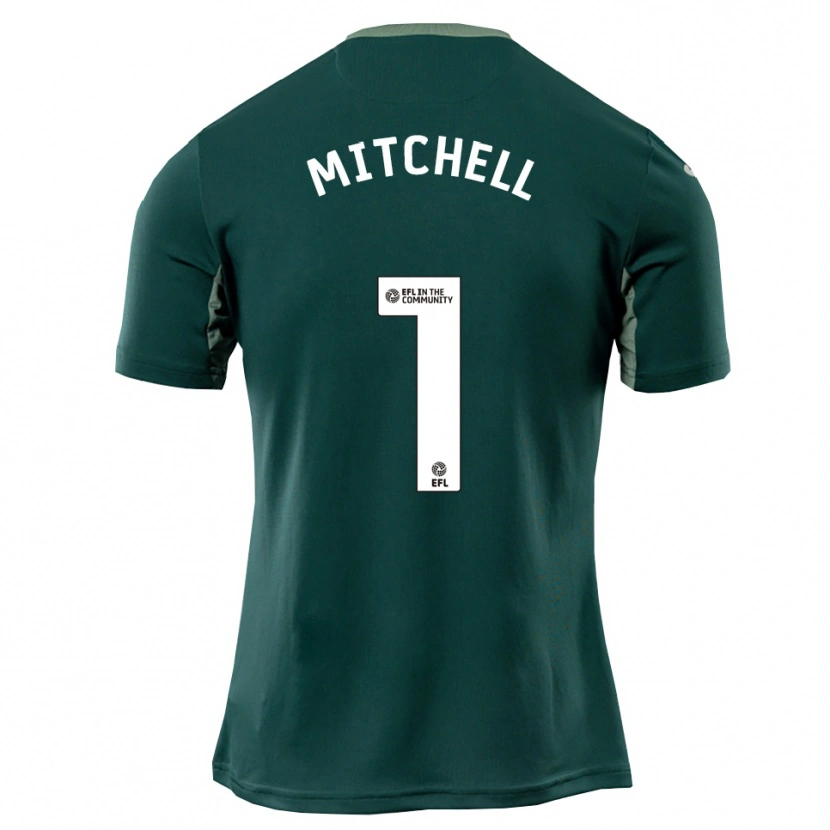 Danxen Hombre Camiseta Rylee Mitchell #1 Verde Blanco Púrpura 2ª Equipación 2025/26 La Camisa