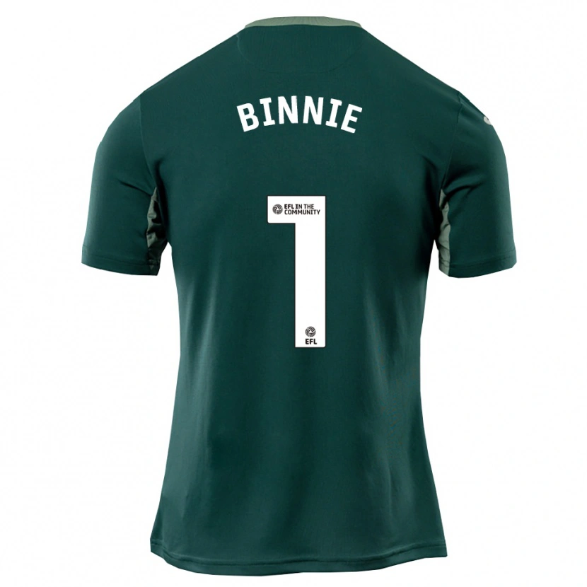 Danxen Hombre Camiseta Ethan Binnie #1 Verde Blanco Púrpura 2ª Equipación 2025/26 La Camisa