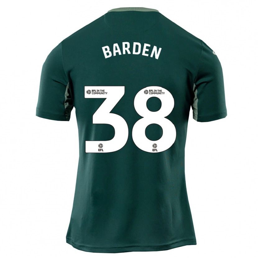 Danxen Hombre Camiseta Daniel Barden #38 Verde Blanco Púrpura 2ª Equipación 2025/26 La Camisa