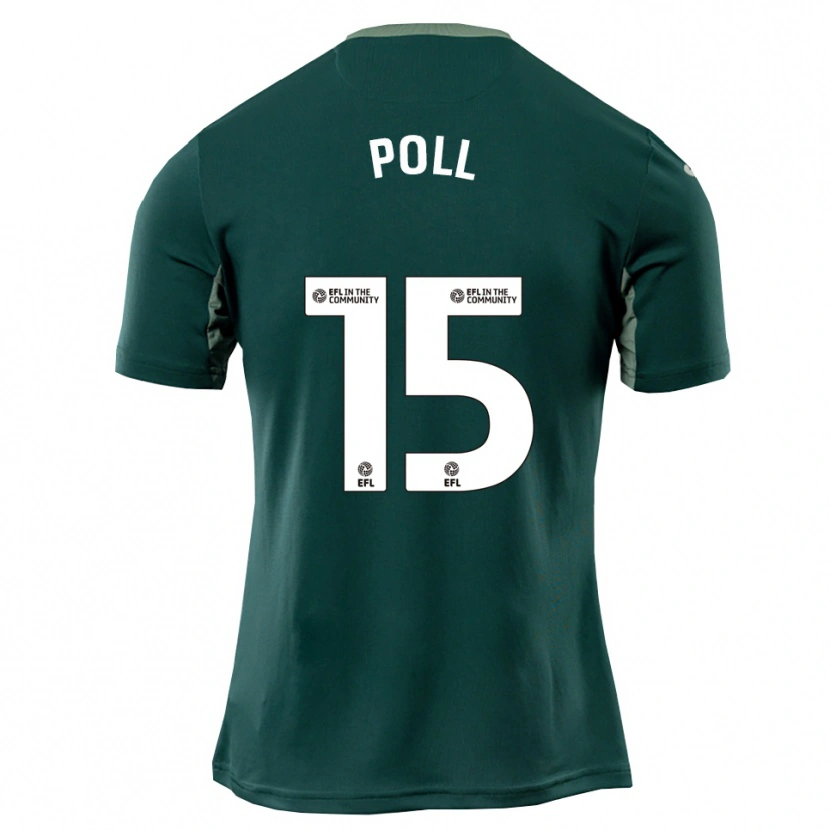 Danxen Hombre Camiseta Lucas Poll #15 Verde Blanco Púrpura 2ª Equipación 2025/26 La Camisa