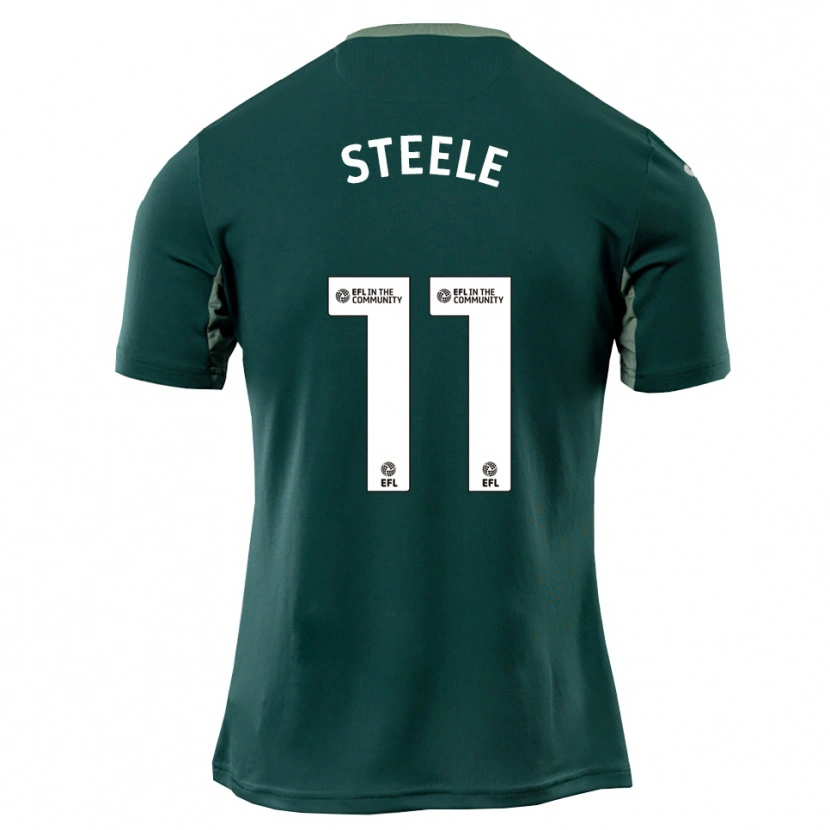 Danxen Hombre Camiseta Kahlil Steele #11 Verde Blanco Púrpura 2ª Equipación 2025/26 La Camisa