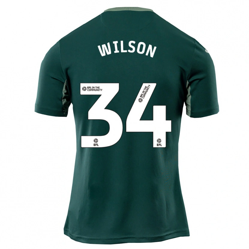 Danxen Hombre Camiseta Drew Wilson #34 Verde Blanco Púrpura 2ª Equipación 2025/26 La Camisa