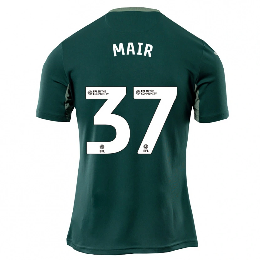 Danxen Hombre Camiseta Archie Mair #37 Verde Blanco Púrpura 2ª Equipación 2025/26 La Camisa