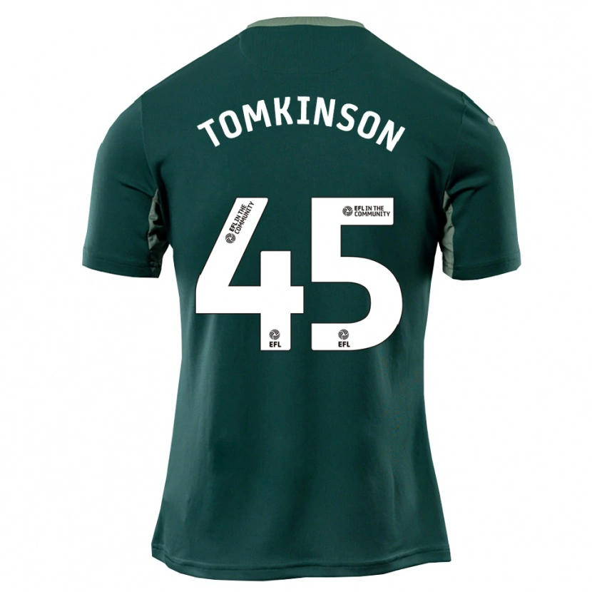 Danxen Hombre Camiseta Jonathan Tomkinson #45 Verde Blanco Púrpura 2ª Equipación 2025/26 La Camisa