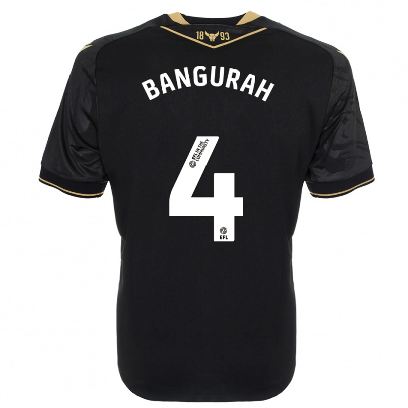 Danxen Hombre Camiseta Ibrahim Bangurah #4 Negro Oro 2ª Equipación 2025/26 La Camisa