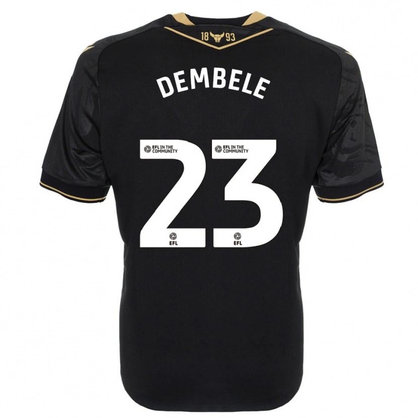 Danxen Hombre Camiseta Siriki Dembélé #23 Negro Oro 2ª Equipación 2025/26 La Camisa