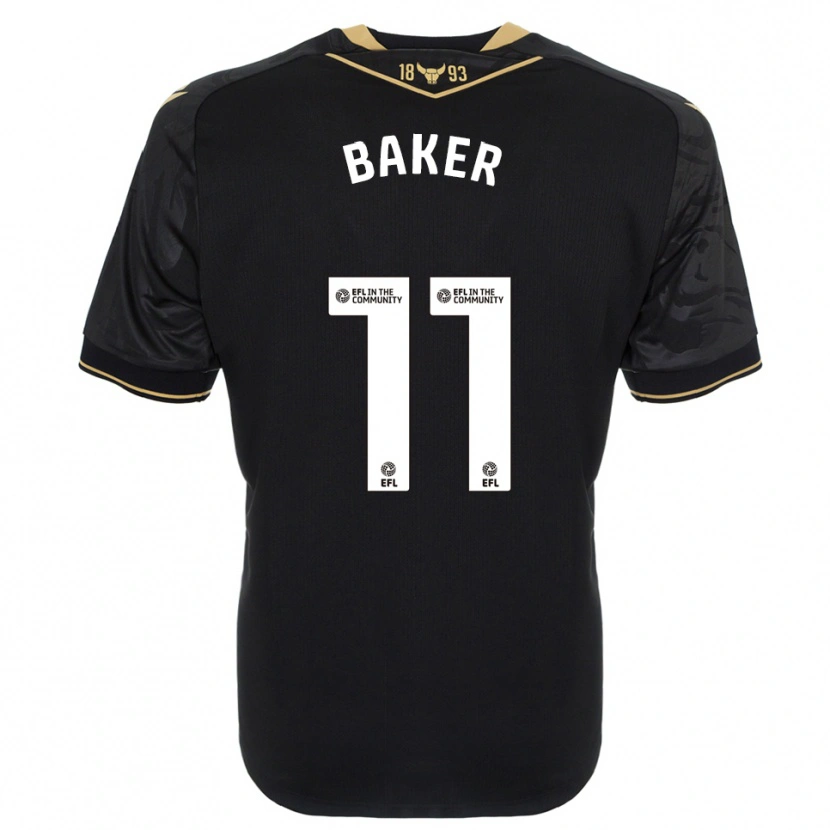 Danxen Hombre Camiseta Sophie Baker #11 Negro Oro 2ª Equipación 2025/26 La Camisa