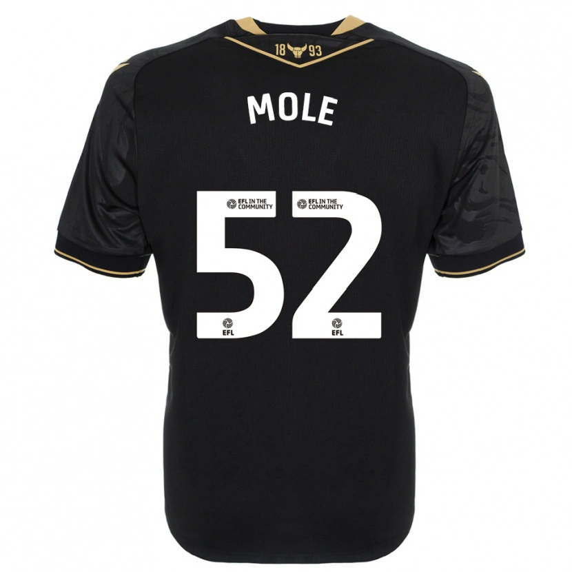 Danxen Hombre Camiseta Harrison Mole #52 Negro Oro 2ª Equipación 2025/26 La Camisa